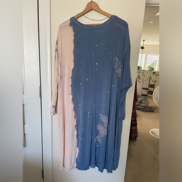 Free People Electric Bleach Tie Dye High Low Tunic - Picture 5 of 7